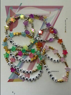 BTS - OT7 Beaded Bracelets w/mystery photo card